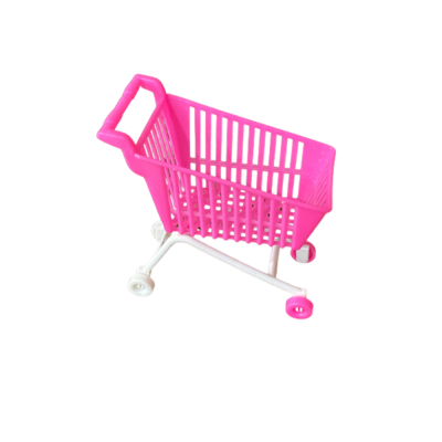 Miniature grocery cart for fashion dolls