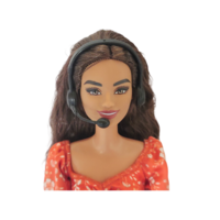 10pcs. Black Headsets for Fashion Dolls-6"-11.5" Dolls - Thumbnail 1