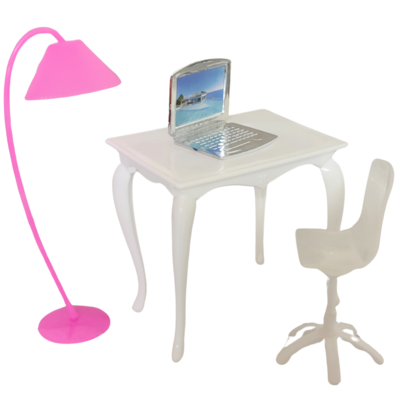 Computer desk for fashion dolls