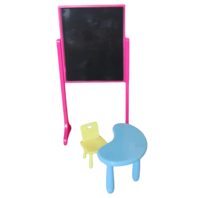 Chalkboard and mini desk fashion doll set