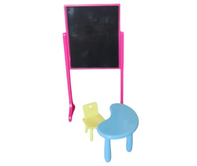 Chalkboard and Mini Desk Fashion Doll Set