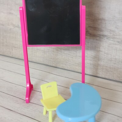 Chalkboard and mini desk fashion doll set