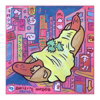 Tokyo raclette hot dog 