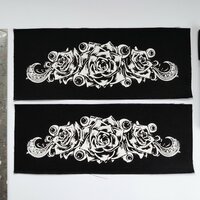 Roses & Eye Balls Goth Punk Sew-on Patches - Thumbnail 2