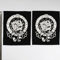Beauty and the Beast Enchanted Rose Victorian Goth Sew-on Patches - Thumbnail 1