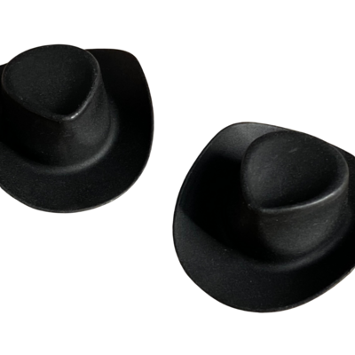 6pcs. black cowgirl fashion doll hats-6" dolls