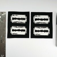 Razor Blades Goth Punk Sew-on Patch Sets - Thumbnail 1