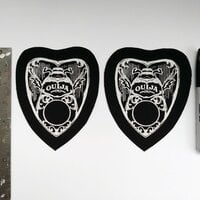 Beetle Ouija Planchette Steampunk Goth Sew-on Patches - Thumbnail 1