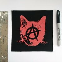 Anarchy Kitty Punk Sew-on Patches - Thumbnail 1
