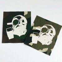 Gas Mask Cyberpunk Sew-on Patches (Red & Camouflage version) - Thumbnail 5