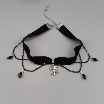 Goth rose princess choker