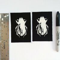 Beetles Goth Punk Sew-on Patches - Thumbnail 1
