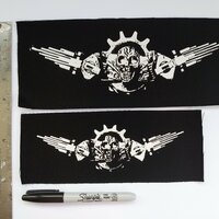 Industrial Skull Cyberpunk Sew-on Patches - Thumbnail 1