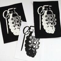 Grenade Punk Sew-on Patches (White version) - Thumbnail 2