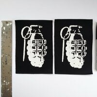 Grenade Punk Sew-on Patches (Black version) - Thumbnail 1