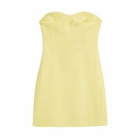 Temperament light mature tube top hollow short dress - Thumbnail 1