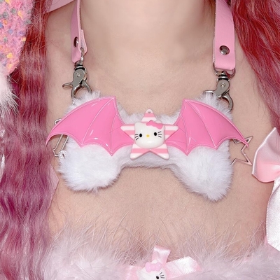 Fluffy Kitty y2k choker