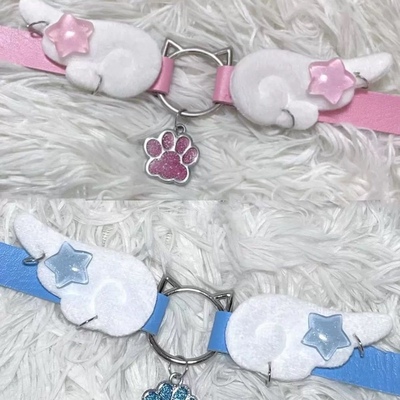 Angelic kitty paw choker