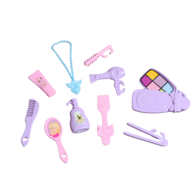 10pcs. hair/make-up set for fashion dolls