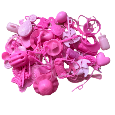 25pcs. All PINK Doll Accessories for Fashion Dolls