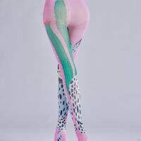 Cactus Leopard Print Pantyhose Stockings - Thumbnail 1