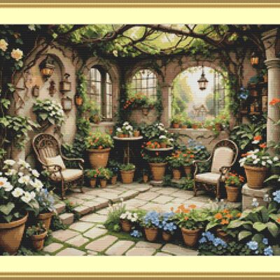 Greenhouse  garden cross stitch pattern - Thumbnail 2