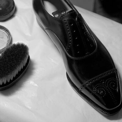 Handmade black oxfords formal wear office wear shoes