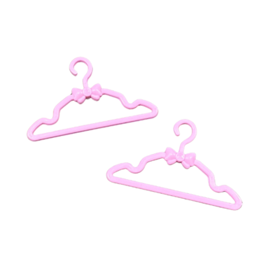 10pcs. pink bow hangers for fashion dolls