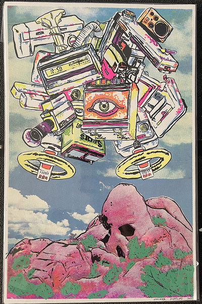 Skull Rock Robot Print