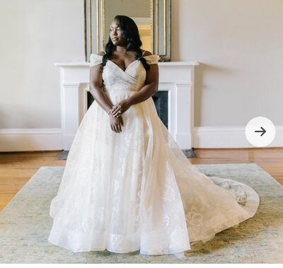 Plus Size A Line Boho Beach Lace African Girls Wedding Dresses Bridal Dress