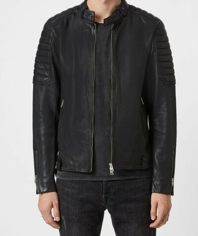 Men’s Zipper Suede Leather Jacket Genuine Real Lambskin suede Leather Jacket