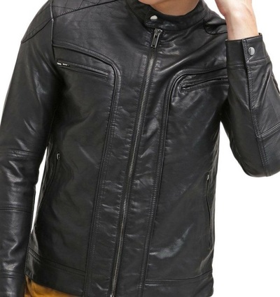 New Genuine Lambskin Leather Designer Jacket Motorcycle Biker Men's