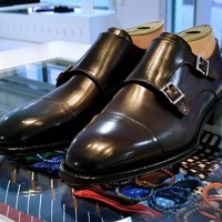 Hot Sale Men's Western Style Black Double Monk Strap Genuine Leather Shoes - Thumbnail 1