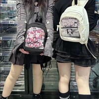 Japanese Cute Ita Bag Transparent Canvas Backpacks  - Thumbnail 3