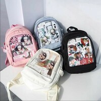 Japanese Cute Ita Bag Transparent Canvas Backpacks  - Thumbnail 4