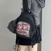 Japanese Cute Ita Bag Transparent Canvas Backpacks  - Thumbnail 5