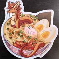 Ramen Noodle Dragon Sticker - Thumbnail 3