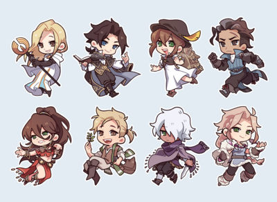 Octopath Traveler Acrylic Charms