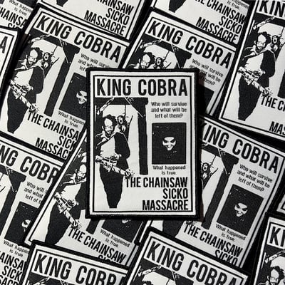 KING COBRA SICKO MASSACRE - 3-4" Woven Patch