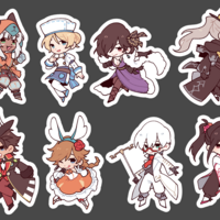 Octopath Traveler x Bravely Default Sticker Sheets - Thumbnail 1