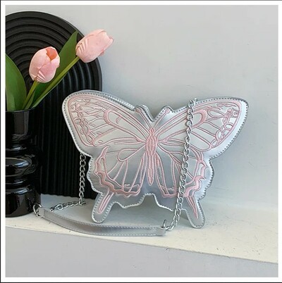 Embroidered Butterfly Shape Shoulder Bag