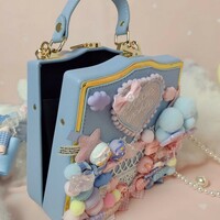 Japanese Cute Style Cosplay Sweet Candy Macaron Leather Handbag - Thumbnail 1