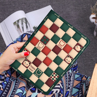 Plaid Bear Pattern Cover For iPad Mini New iPad Air Pro IPMC303 - Thumbnail 2