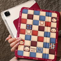 Plaid Bear Pattern Cover For iPad Mini New iPad Air Pro IPMC303 - Thumbnail 3