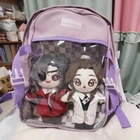 Japanese Cute Preppy Style Canvas Transparent Backpack - Thumbnail 1