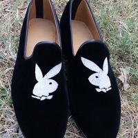 Crafted Leather Men's Black Moccasin Loafers Striking Style Rabbit Head Loafers Dress Shoes - Thumbnail 5