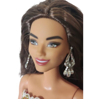 10pcs. Silver Tear Drop Fashion Doll Earrings