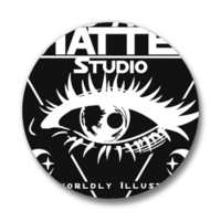 Dark Matter Studio Logo Pinback Buttons - Thumbnail 1