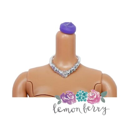 20pcs. silver fashion doll necklaces