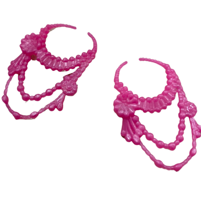 10pcs. long pink beaded necklaces-for fashion dolls